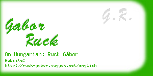 gabor ruck business card